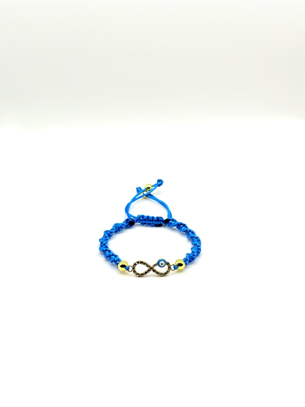Blue Infinity Bracelet with Evil Eye Beads